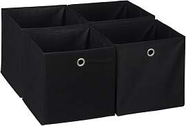 Relaxdays Aufbewahrungsbox 4er Set, Faltbare
