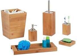 relaxdays Badaccessoires-Set braun, 1 Set