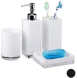 relaxdays Badaccessoires-Set weiß, 1 Set