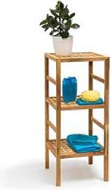 relaxdays Badregal braun 35,5 x 35,5 x 85,0 cm