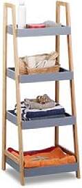 relaxdays Badregal braun 36,0 x 34,5 x 98,0 cm