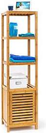 relaxdays Badregal braun 36,5 x 33,0 x 140,0 cm