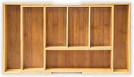 Relaxdays Besteckkasten ausziehbar HBT 5 x 48,5 x