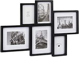 Relaxdays Bilderrahmen, Collage für 6 Bilder,