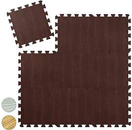 Relaxdays Bodenschutzmatte, 9 Puzzlematten für