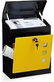 relaxdays Briefkasten 10020775_359 schwarz-gelb