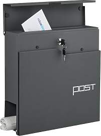 Relaxdays Briefkasten mit modernem Design, Metall, 