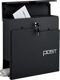 Relaxdays Briefkasten mit modernem Design, Metall, 