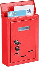 Relaxdays Briefkasten mit Namensschild, aus