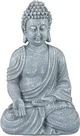 Relaxdays Buddha Figur sitzend, 30 cm,