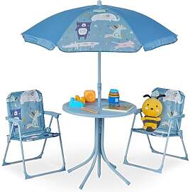 Relaxdays Camping Kindersitzgruppe, Motiv Tiere,
