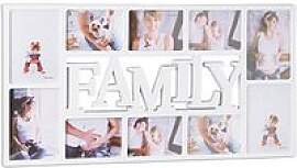 relaxdays  Collage-Bilderrahmen Familie weiß 72,0 