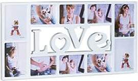 relaxdays  Collage-Bilderrahmen LOVE weiß 72,0 x