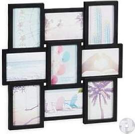 relaxdays  Collage-Bilderrahmen schwarz 54,0 x