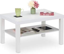 Relaxdays Couchtisch mit Ablage, H x B x T: 45 x