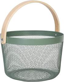 Relaxdays Drahtkorb mit Henkel, rund,