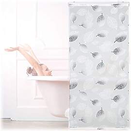 Relaxdays Duschrollo, 80 x 240 cm, Blatt Muster,