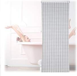 Relaxdays Duschrollo, semitransparenter PVC