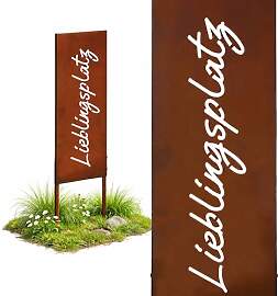 Relaxdays Edelrost Gartendeko, Lieblingsplatz, HB: 