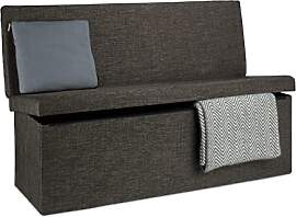 Relaxdays Faltbarer Sitzhocker mit Lehne XL HBT 73 