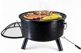 Relaxdays Feuerschale, HxØ 62 x 66 cm, mit