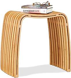 Relaxdays Garderoben Hocker aus Bambus, eleganter