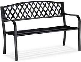 relaxdays Gartenbank 10026115_0 schwarz Metall