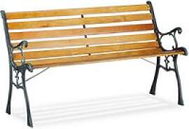relaxdays Gartenbank 10026118_0 braun Metall 126,0 