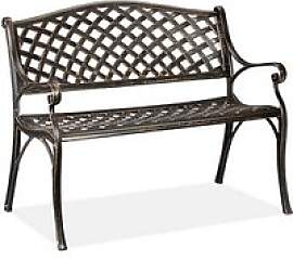 relaxdays Gartenbank 10030987_0 schwarz/bronze