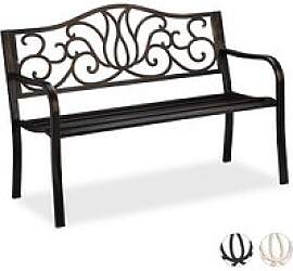 relaxdays Gartenbank 10030988_1254 schwarz/bronze
