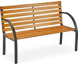 relaxdays Gartenbank 10036067_0 braun Holz 122,0 cm
