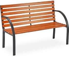 relaxdays Gartenbank 10036068_0 braun Metall 123,0 