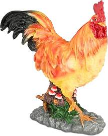 Relaxdays Gartenfigur Hahn, wetterfest,