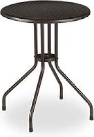 relaxdays Gartentisch braun rund 74,0 cm