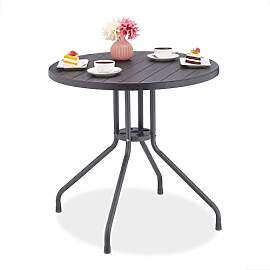 Relaxdays Gartentisch, H x Ø: 75 x 80 cm,