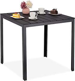 Relaxdays Gartentisch, HxBxT: 74x78x78 cm,