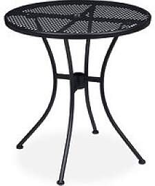 relaxdays Gartentisch schwarz rund 72,0 cm