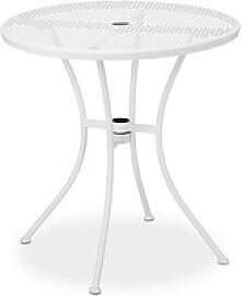 relaxdays Gartentisch weiß rund 72,0 cm