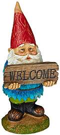 Relaxdays Gartenzwerg "Welcome",