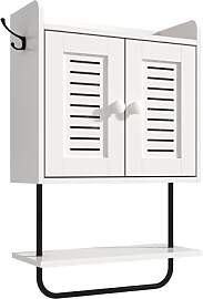 Relaxdays Hängeschrank, Handtuchhalter, 2