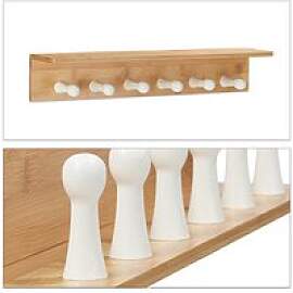 relaxdays Handtuchhalter braun, 1 St.