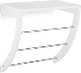 relaxdays Handtuchhalter weiß, silber, 1 St.