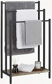 Relaxdays Handtuchständer mit Ablage, HxBxT: