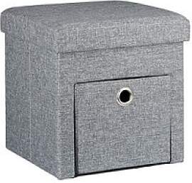 relaxdays Hocker mit Stauraum 10020369_111 grau, 1 