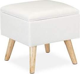 relaxdays Hocker mit Stauraum 10029605_49 weiß, 1 