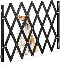 Relaxdays Hundeabsperrgitter, ausziehbar bis 140