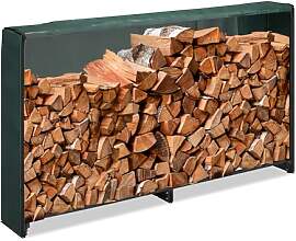 Relaxdays Kaminholzregal mit Abdeckung, für Holz