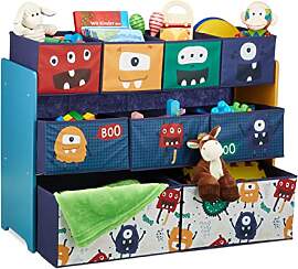 Relaxdays Kinderregal mit 9 Stoffboxen, Monster