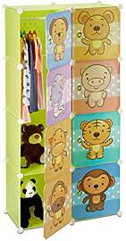 Relaxdays Kinderregal mit Tiermotiv, Kunststoff