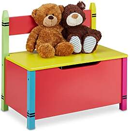 Relaxdays Kindersitzbank mit Stauraum, Kinder